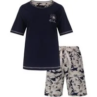 Medaillon Shorty Damen Schlafanzug kurz modisch (2 tlg) Baumwolle