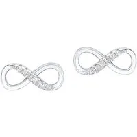 Amor Paar Ohrstecker Infinity / Unendlichkeitsschleife, mit Zirkonia (synth)