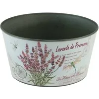 Florists Products Blumentopf Runder dekorativer Kunststoff-Blumentopf mit Lavendelmotiv