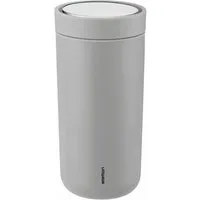 Stelton Thermobecher To Go Click Light Grey Matt 400 ml, Edelstahl