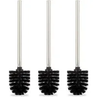 relaxdays WC-Reinigungsbürste Toilettenbürste 3er Set schwarz, Alle gängigen WC-Garnituren, (3-tlg)