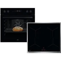 AEG Elektro-Herd-Set, mit kein Auszug vorhanden, Pyrolyse-Selbstreinigung, Timer, TouchControl-Bedienung