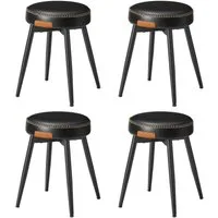 VASAGLE Sitzhocker Esszimmerstühle, Küchenstühle aus Kunstleder (4 St), Esszimmerstuhl, EKHO Series, schminktisch stuhl, 48,2 cm hoch