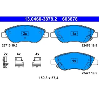 ATE Bremsbel?ge vorne Fiat Tipo 356 13.0460-3878.2