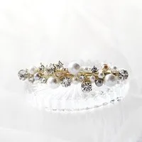 The Beauty House Haarspange Elegante Haarklammer mit Perlen & Strass Haarkamm Haarschmuck, Luxus-Haarclip, Brautschmuck, Hochzeit, Party & festliche Anlässe