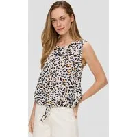 s.Oliver Muscleshirt Bluse Bluse mit Bindeband am Saum