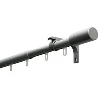 GARDINIA Gardinenstange Set, Ø 22 mm, 1-läufig, ausziehbar, mit Bohren, verschraubt, 1-Lauf