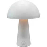 Coen Bakker Deco BV LED Außen-Tischleuchte, Dimmfunktion, LED, warmweiß, kaltweiß, neutralweiß, USB touch dimmbar weiß matt 3 Lichtfarben 15x21cm