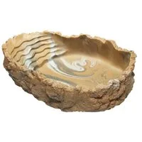 HOBBY Terrariendeko Trinkschale L, 550 ml grau-beige