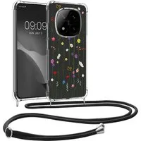 kwmobile Etui Hülle für Xiaomi Redmi Note 14 Pro+ 5G / Redmi Note 14 Pro Plus 5G, Silikon Handyhülle mit Kette - Handykette Handyband