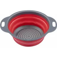WESTMARK Seiher Faltbar, Ø 22 cm, Kunststoff, Anthrazit/Rot, PP, TPE