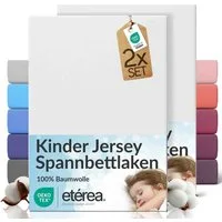 etérea Himmlische Qualität Spannbettlaken etérea Comfort Jersey 2er Set Spannbettlaken, Jersey, Gummizug: rundum, (2 Stück)