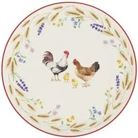EasyLife Frühstücksteller Country Life, Spülmaschinengeeignet, Mehrfarbig, Hühner, H: 2cm
