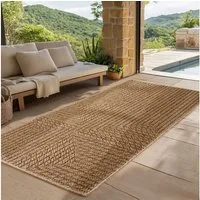 SIMPEX24 Outdoorteppich Boho Design, Läufer, Höhe: 5 mm, Outdoor Teppich Wetterfest Modern Wohnzimmer Küchen Terrasse Balkon