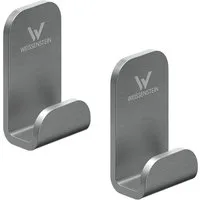 WEISSENSTEIN Handtuchhaken ohne Bohren, (2-St)
