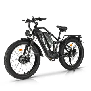 [EU DIRECT] PHILODO JUMBO Electric Bike Fat 48V 23Ah*2 Dual Batteries 1500W*2 Peak Power Dual Motors Recommended Top Spe
