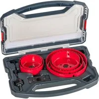 kwb Bohrer- und Bit-Set kwb Lochsäge-Set, 8-teilig, Durchmesser-Größe von 68 mm bis 127 mm ink, Lochsäge-Set, 8-teilig, Durchmesser-Größe von 67 mm bis 127 mm inkl. H