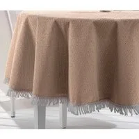 Beautex Tischdecke Weichschaum wetterfest für Garten Balkon Terrasse mit Fransen (1-tlg)