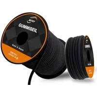 MITSY Spanngurt Gummiseil 4/5/6/8 mm Expanderseil 5/10/20/30 m Wetterfest Schwarz (Robust & Reißfest) 80 % Dehnung, OEKO-TEX® Standard 100 Zertifikatsnummer: 2019OK0492