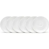 van Well Untertasse Malmö Kaffee-Untertasse 14,5 cm, 6 Stück, (6 St), Teller Set, Steingut, spülmaschinen-/mikrowellengeeignet