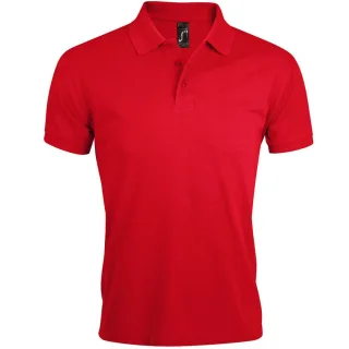 SOLs Herren Prime Pique Plain Kurzarm-Poloshirt (Rot)