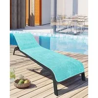 Laynenburg Liegenauflage Frottee Schonbezug aus 100% Baumwolle für Gartenliege, (2 St), Sonnenliege - Liegenbezug mit Umschlag für Standliege in 75x200 cm