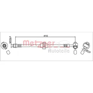 Metzger Bremsschlauch vorne links Opel Zafira Tourer C 4111607
