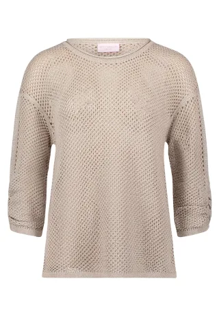 betty barclay - so cosy - - Lochstrick-Pullover Beige - Gr. - 40