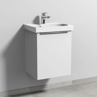 Sanipa 3way Waschtischunterbau zu Geberit Acanto Waschtisch mit 1 Tür, Weiß-Soft UM41443