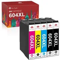 Toner Kingdom für Epson 604 XL druckerpatronen multipack Tintenpatrone (für Epson WorkForce WF-2910DWF WF-2930DWF WF-2935DWF WF-2950DWF, XP-2200 XP-2205 XP-3200 XP-3205 XP-4200 XP-4205)