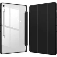 Fintie Tablet-Hülle für Samsung Galaxy Tab S10 FE+ Plus 13.1 Zoll Tablet mit Stifthalter, Stoßfeste Schutzhülle mit Transparenter Hartschale auf der Rückseite