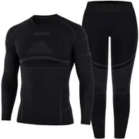 Smilodox Thermounterhemd Thermounterwäsche Set Herren - Funktionsunterwäsche - Thermowäsche Set ideal für Wintersportaktivitäten, atmungsaktiv, Seamless