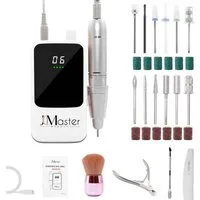 JCMaster Maniküre-Pediküre-Set, Nagelfräser 35000RPM, 5200mAh, 12 Nagelfeile-Bits und Schleifbänder