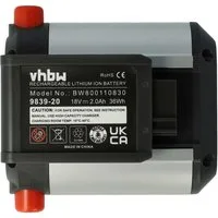 vhbw Akku passend für Gardena AccuJet Li-18 (9335-20) Rasenmäher / Akku Akku Li-Ion 2000 mAh (18 V, 1 St), Leistungsfähiger Austausch-Akku für Rasenmäher Grasschere