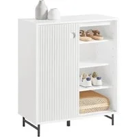 SoBuy Schiebetürenschrank FSB62, Flurschrank Kommode Aufbewahrungsschrank, verstellbare Ablagen Schuhschrank Küchenschrank Sideboard mit Schiebetüren Beistellschrank