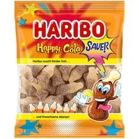 HARIBO Süßigkeit, Haribo Happy Cola sauer prickelndes saueres Fruchtgummi 175g
