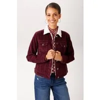 Aniston CASUAL Cordjacke mit weichem Teddy-Plüsch am Kragen - NEUE KOLLEKTION