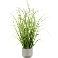 Kunstgras Grasbusch mit Salvienblüten, Creativ green, Höhe 48 cm, mit detailgetreuen Blüten und Grashalmen