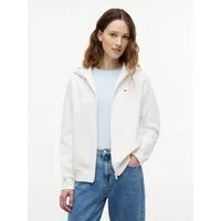 Tommy Jeans Sweatjacke TJW REGULAR S FLAG ZIP THRU aus Baumwollmix, Flag-Label