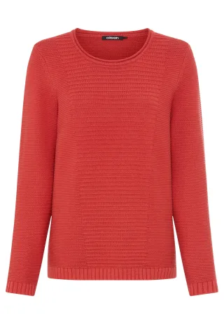 Olsen - Pullover Long Sleeves Sienna Red - Gr. - 40