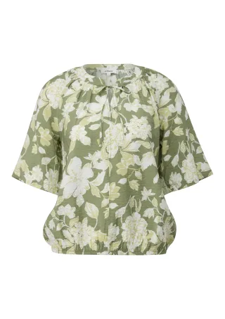 s.Oliver - Bluse olive/creme - Gr. - 36