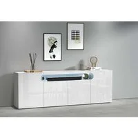 OTTO home Sideboard Sideboard REAL, Kommode, Schrank, Kredenz (1 St), Mit 4 Türen, davon 2 abgerundet, die ein ovales offenes Fach bilden