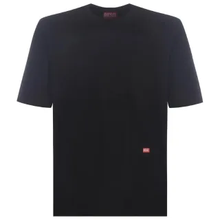 Schwarzes Diesel-Graffiti-Block-Logo-T-Shirt