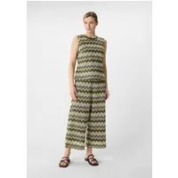 comma Culotte Hose Strick-Culotte mit Zick-Zack-Muster