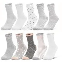 sockenkauf24 Basicsocken 10 Paar Damen Socken Mehrfarbig Streifen Punkte (34911/1+2, 39-42) Herzen Maritim Baumwolle