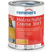 Remmers Holzschutzlasur Holzschutz-Creme 3in1 eiche hell 0,75 Liter, 3facher Holzschutz mit Imprägnierung + Grundierung + Lasur