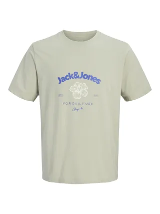 JACK&JONES - JORRIVIERA TEE SS CREW NECK FST Seagrass - Gr. - XXL