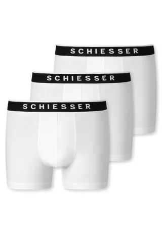 SCHIESSER - 3PACK Shorts weiss - Gr. - 8