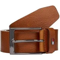 Tommy Hilfiger Ledergürtel LAYTON 3.5 cm breit Metallpatch, Einfachdornschließe