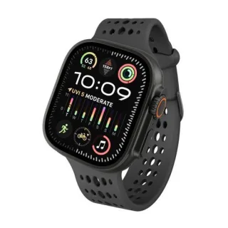 Decoded Silicone Ares O Strap for Apple Watch 44/46/49mm Black